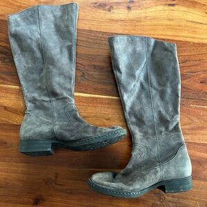 Born shoes tall leather brown/ grey boots